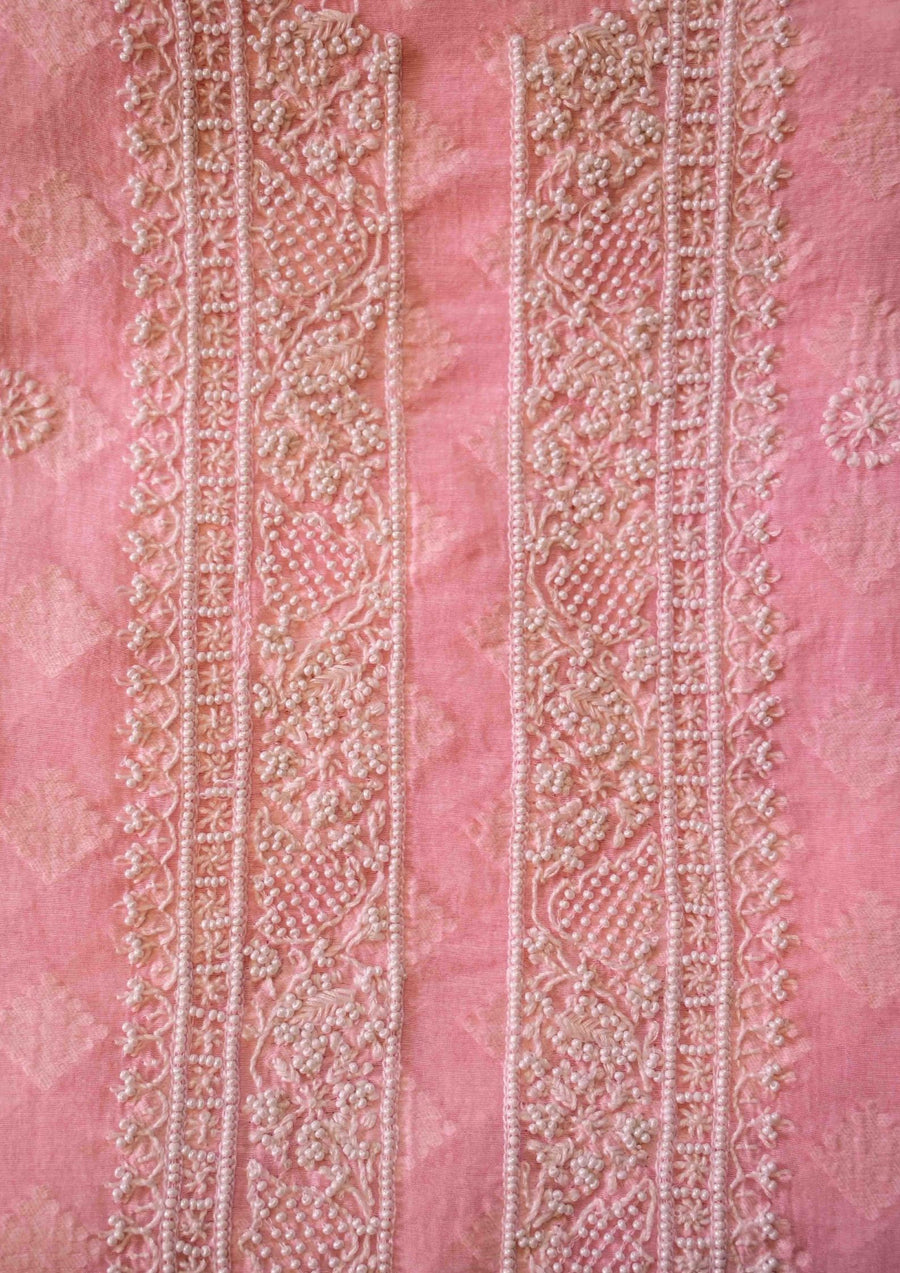 Chanderi Chikankari Men's Kurta Material - SC245135