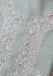 Mul Chanderi Chikankari Men's Kurta Material - SC113769