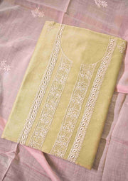 Chanderi Chikankari Men's Kurta Material - SC2411064