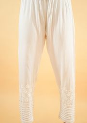 Chikankari straight pant