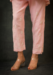 Mul Chanderi Coord set - soft pink