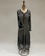 Georgette Anarkali Chikankari Kurta - Black