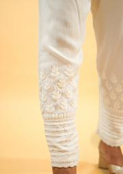 Chikankari straight pant