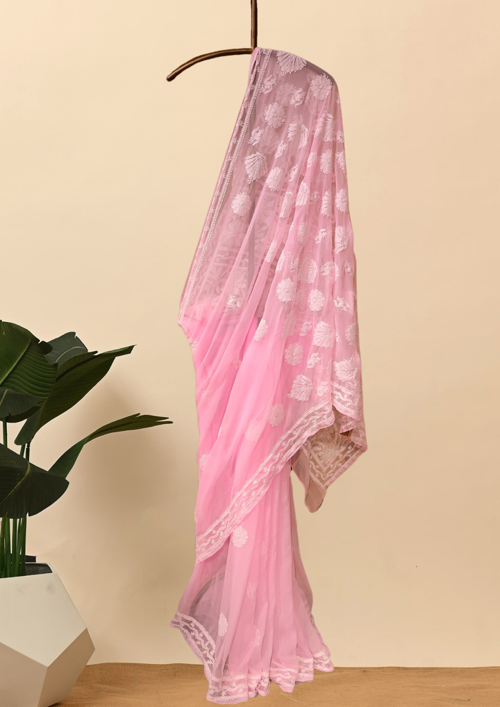 Georgette Chikankari Saree - SC246154