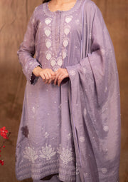 Tissue Chanderi Chikankari Suit - sc2424242