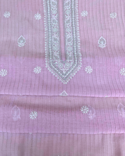 Mul Chanderi Chikankari Unstitched Mens Kurta - Lilac