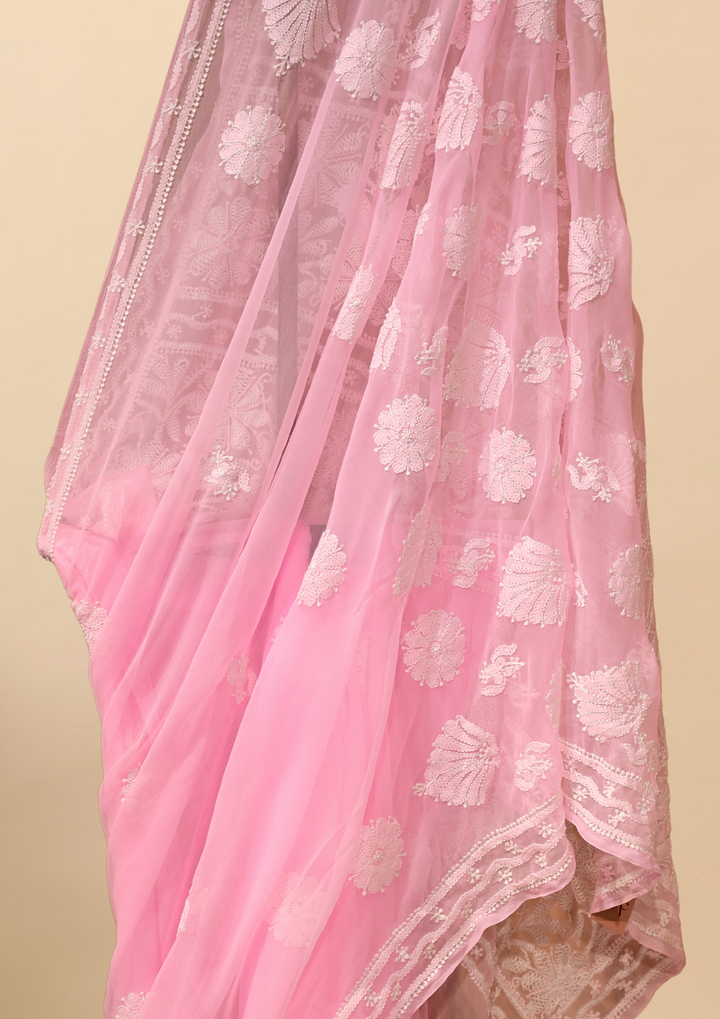 Georgette Chikankari Saree - SC246154