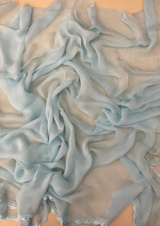 Cotton Chikankari Unstitched Suit - Powder Blue