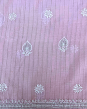 Mul Chanderi Chikankari Unstitched Mens Kurta - Lilac