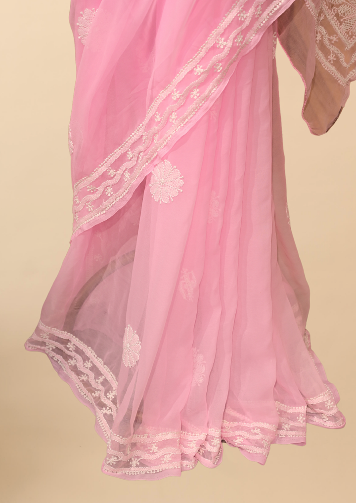 Georgette Chikankari Saree - SC246154