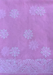 Cotton Unstitched Chikankari Suit - Baby Pink