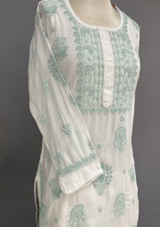 Muslin Chikankari Co-ord Set - White