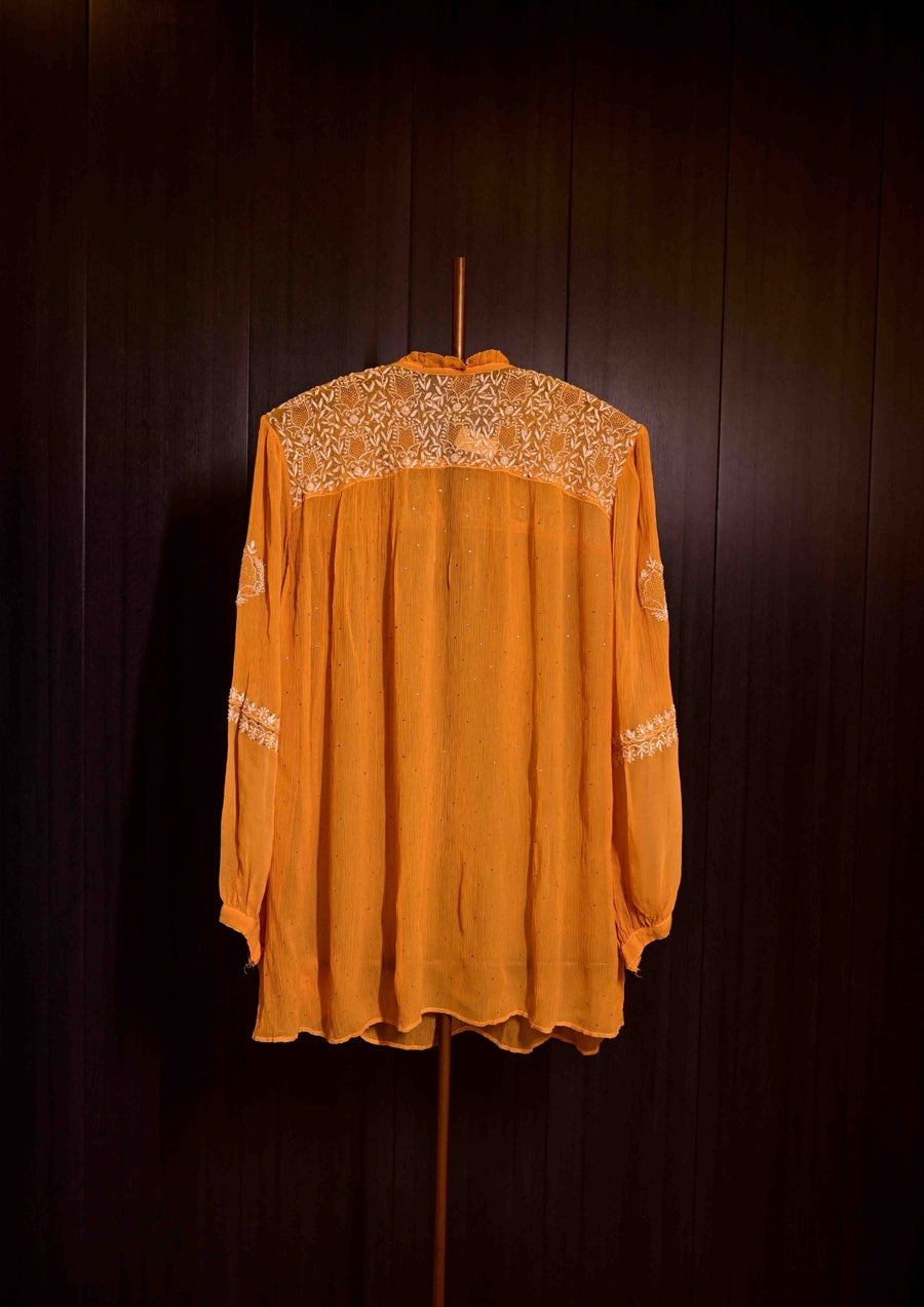 CHIKANKARI Chiffon Shirt - SC112141