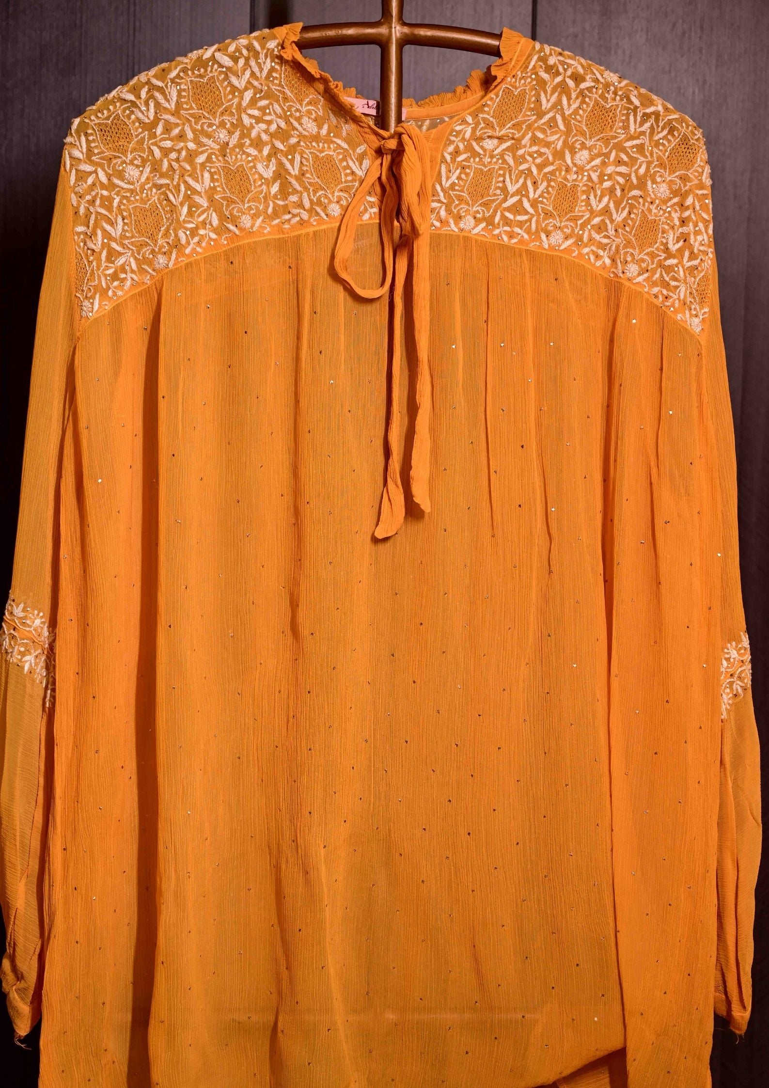 CHIKANKARI Chiffon Shirt - SC112141