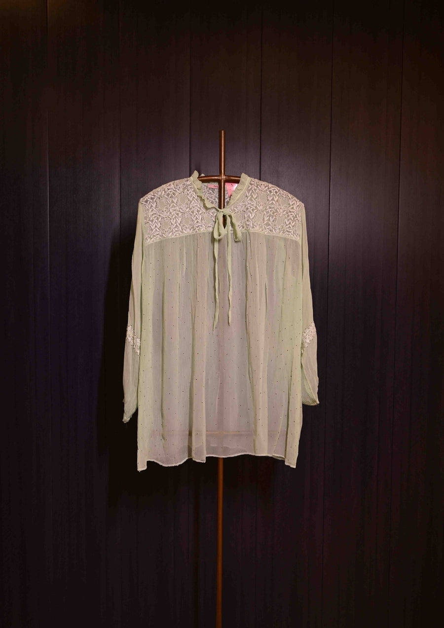 CHIKANKARI Chiffon Shirt -  - SC77280