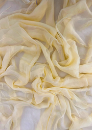 Cotton Chikankari Unstitched Suit - Yellow