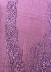 Chanderi Chikankari Unstitch Mens Kurta  - Mauve