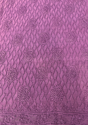 Chanderi Chikankari Unstitch Mens Kurta  - Mauve
