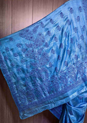 Tussar Silk Chikankari Saree sc2423272