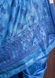 Tussar Silk Chikankari Saree sc2423272