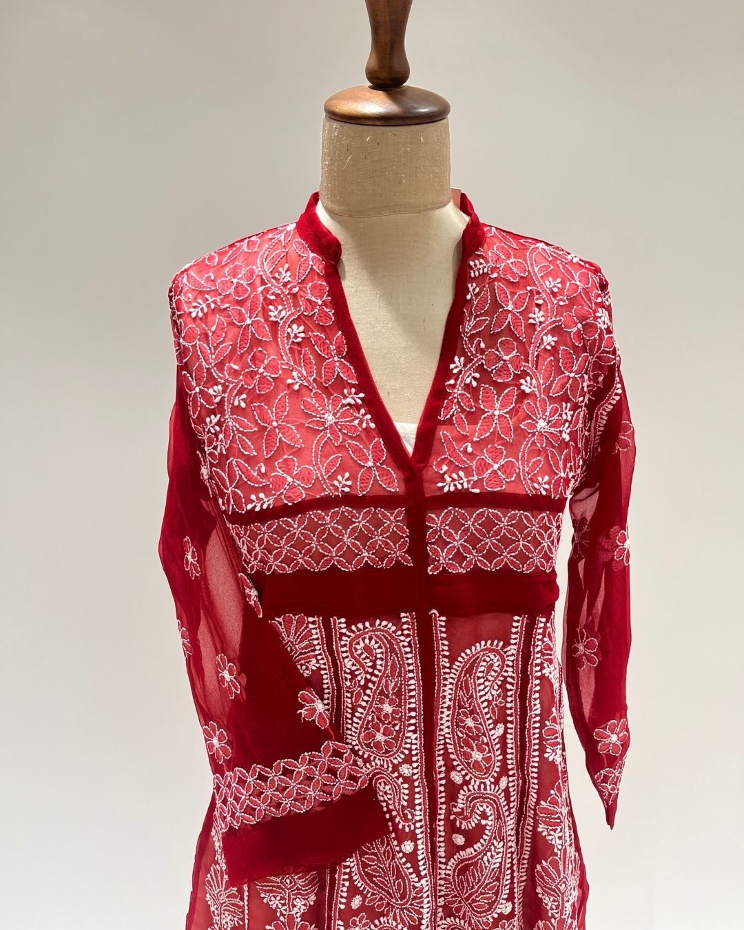 Georgette Anarkali Chikankari Kurta- Adrenaline Rush