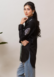 Alekhya Chikankari - Black Shirt