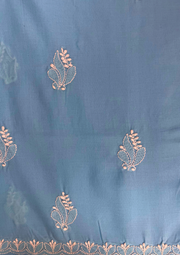 Cotton Unstitched Chikankari Suit - Lilac
