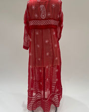 Georgette Anarkali Chikankari Kurta- Adrenaline Rush