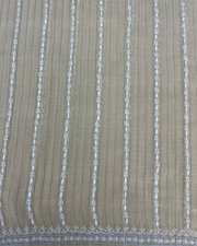 Mul Chanderi Chikankari Unstitched Mens Kurta - Beige