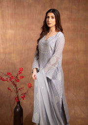 Mul Chanderi Chikankari Straight Suit - sc2424239