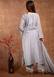 Mul Chanderi Chikankari Straight Suit - sc2424239