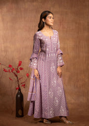 Tissue Chanderi Chikankari Anarkali - sc2410374