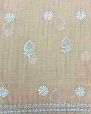 Mul Chanderi Chikankari Unstitched Mens Kurta - Blush Pink