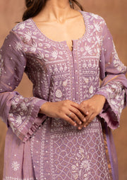 Tissue Chanderi Chikankari Anarkali - sc2410374