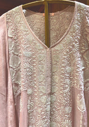 Mul Chanderi Anarkali - Soft Pink