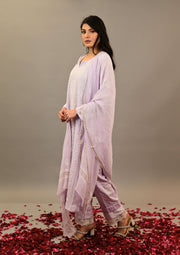 Light Purple Mul Chanderi Suit