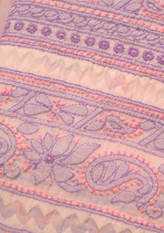Cotton White,Lilac,and Pink 3 pc suit