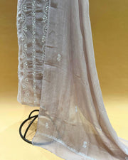 Mul Chikankari Unstitched 2pc Suit - Lavender Fog