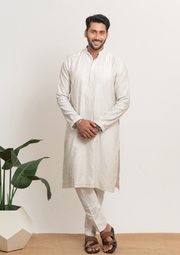 Tissue Chanderi Chikankari Mens Kurta