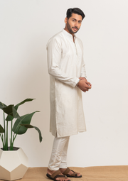 Tissue Chanderi Chikankari Mens Kurta