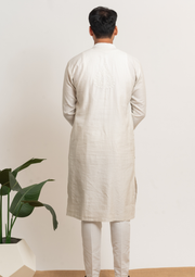 Tissue Chanderi Chikankari Mens Kurta