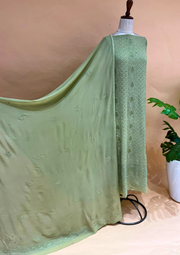 Viscose Chikankari 2pc Suit - Teal Green