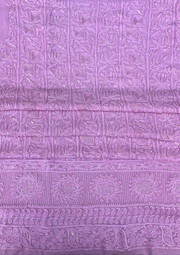 Chikankari Vescouse Unstitched Suit - Mauvish Pink