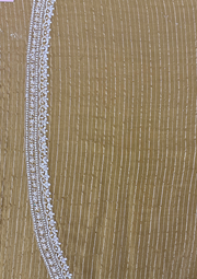 Chanderi Chikankari Unstitched Mens Kurta - Mustard Yellow