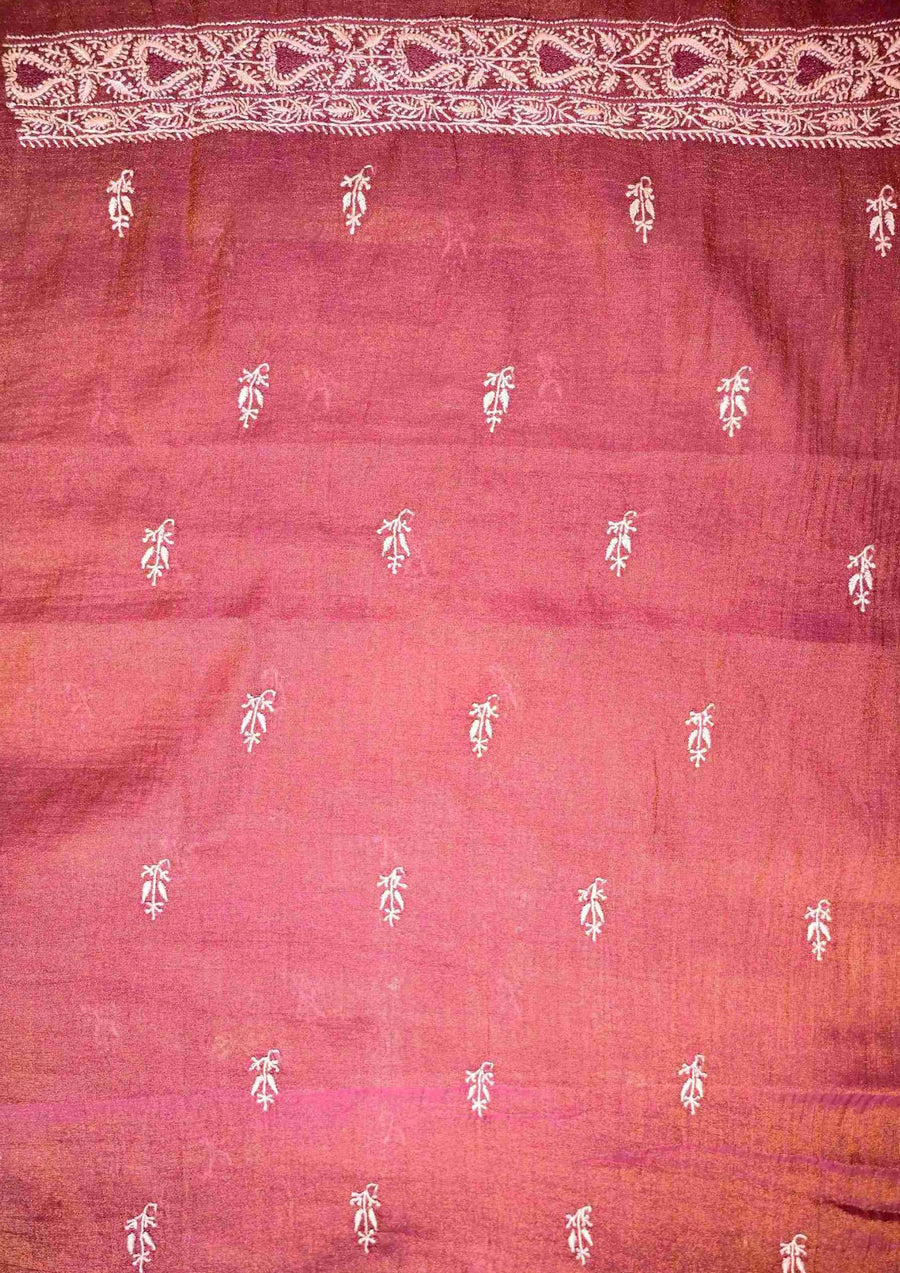 Men's Tissue Chanderi Unstitched Kurta – Wine Color - sc2419490