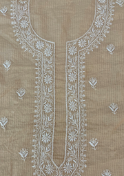 Mhaheshwari Chanderi chikankari mens Kurt - IVORY