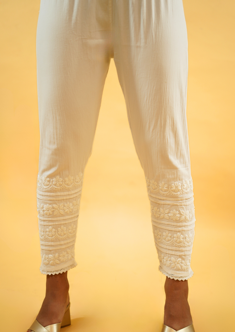 Chikankari Pant in Soft Cotton - SC114171