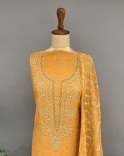 Tissue Chikankari Unstitch 2pc Suit - Amber Glow
