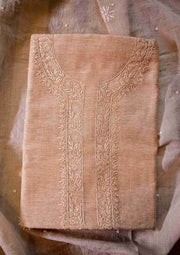 Linen  Chikankari Men's Kurta Material - SC2415420