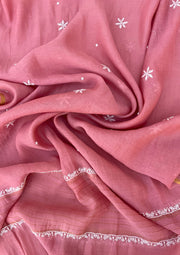 Mul Chanderi Chikankari Suit - Onion Pink